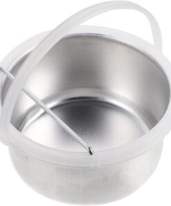 STOBAZA Olla de Aluminio para Calentar Cera Confiable Diseño de Asa para Máquina de Derretir Cera, Accesorio Resistente y Práctico para Depilación
