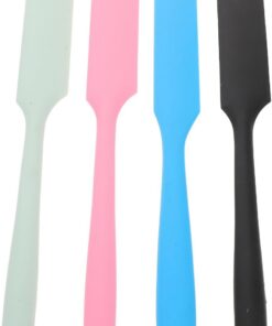VALICLUD 4 Espátulas de Plástico para Depilación Facial y Corporal Kit de Herramientas para Cera Varillas de Mezcla Colores Surtidos Rosa Negro Azul y Verde para Uso Reutilizable