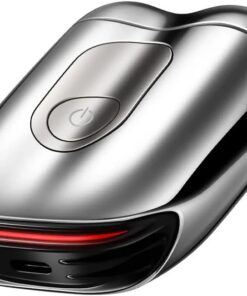 Skyworth Metz SuperCar Máquina Afeitar Eléctrica Hombre, Afeitado Seco Húmedo IPX7 8000 RPM, Cabezal Magnético, Doble Malla, 60 min Autonomía, Carga Rápida 1h USB-C, Plata