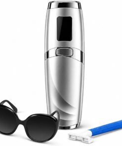 Depiladora Luz Pulsada Indolora, Depiladora Laser, Maquina Depilar Mujer, Aparato Depilación Doméstico, para Rostro Axilas Bikini Piernas, Plateado