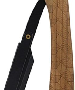 VALICLUD Maquinilla de Afeitar para Barba de Acero Inoxidable Mango de Madera Ligera y Segura Adecuado para Uso en Viajes y Salones de Peluquería