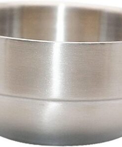 Taza de Jabón de Afeitar de Acero Inoxidable Plata | Afeitado Húmedo Tradicional, Hace Espuma para Crema, Uso Personal para Caballeros