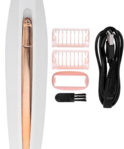OUNONA Depiladora Recargable Doméstica para Manos y Axilas, white | Abs, 1 Juego Cepillo de Limpieza y Cable Usb, Tres Cabezales Protectores, Ligera para Viaje y Hogar Color Aleatorio