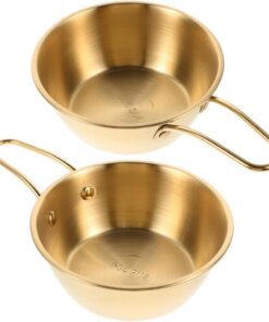Healeved Set Afeitado Tradicional para Hombres, Cuenco de Afeitar de Acero Inoxidable, 2 Piezas, Fácil de Llevar, Adecuado para Uso en Casa y Negocio