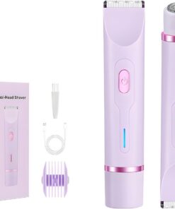 Afeitadora eléctrica para mujer, impermeable, IPX7, proporciona un tiempo de acción extendido y carga rápida USB C, recortadora recargable para piel sensible