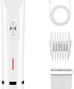 Recortadora de bikini para mujer, maquinilla de afeitar eléctrica 2 en 1 para mujer, afeitadora de bikini Dermave, IPX7 impermeable y fácil de limpiar, hoja de cerámica, tiempo de funcionamiento