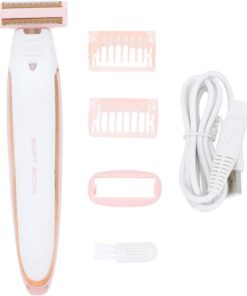 Healeved 3juegos Depiladora Eléctrica Painless Para Mujer Máquina De Afeitar De Cuerpo y Facial Herramienta De Depilación Portátil y Efectiva Para Diseño y