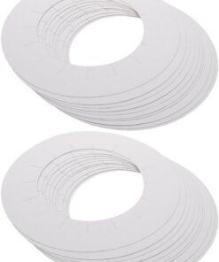 Collares Calentadores de Cera Redondos Blancos de Papel 50 Piezas | Protección para Olla y Máquina, Uso en Casa o Salón, Formato de 50 Unidades