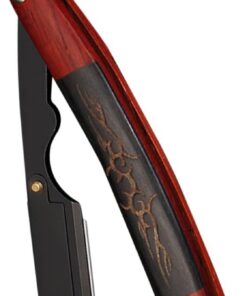 VALICLUD Herramientas de Afeitar de Ébano Soporte Plegable para Maquinilla de Afeitar para Barbero Estilo Vintage de Acero Inoxidable para Uso Casa