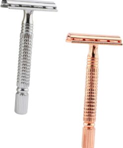 2piezas Afeitadora Manual De Cuchillas De Metal Para Facial Seguridad Ligera Antideslizante Fácil De Limpiar