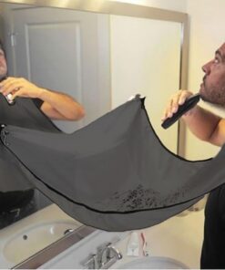 Baberos de peluquería con ventosas, baberos de afeitado, baberos de limpieza de barba, baberos para hombre, barbería disponible en casa, color negro