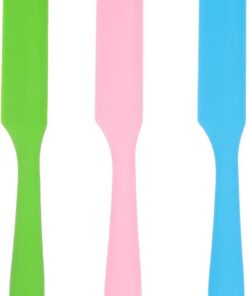 Espátulas de Silicona Antiadherentes Pack de 3 Unidades Color Aleatorio Aplicadores de Cera Mango Largo para Depilación de Cuerpo y Manos para Uso en Depilación