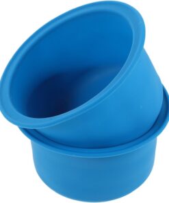 Ciieeo Silicona Reutilizables para Calentador de Cera, Set 2 Piezas, Revestimiento Antiadherente Azul, Mini Inserto Flexible de 12 Cm para Olla de Cera, Limpieza Fácil Residuos