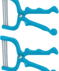 Depiladora Facial Manual de Hilo 2 Piezas para Vello Facial | Abs y Acero Inoxidable, Color Azul, Uso en Belleza, Formato Práctico Limpieza de Cabello