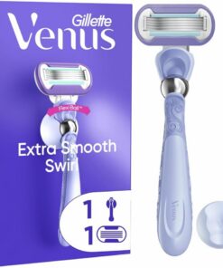 Gillette Venus - Afeitadora para mujer, extra suave, recarga de 5 cuchillas y mango reutilizable, giratorio, diseñada para deslizarse en todas las curvas del cuerpo, afeitado suave incluso en zonas