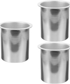 Healeved 3 Piezas De Máquina Para Derretir Cera Olla Interior Para Baño María Cacerola Para Leche Olla Para Derretir Cera Para Dura Para Tazas De Aluminio