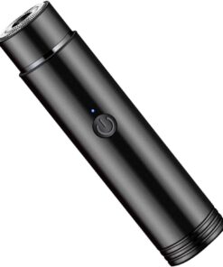 Afeitadora Eléctrica Mini Recargable para Hombre, Abs Negro | Portátil y Ligera, Uso Exterior Casa, Operación Práctica, Formato Compacto Color Aleatorio