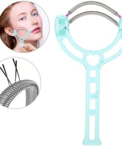 Removedor de vello facial, depiladora eficaz, portátil, para eliminar el vello, dispositivo de resorte de plástico, herramienta de belleza para mujeres y hombres (verde)