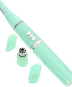 Recortadora de Cejas Eléctrica Portátil Verde Abs para Belleza | Afeitado de Precisión, Uso Seguro, Formato Portátil, Acabado en Abs para Cuidado Personal