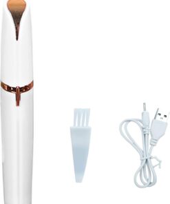 Recortadora de cejas eléctrica portátil recargable por USB para mujeres, removedor de vello de cejas de precisión indoloro, herramienta de afeitar segura para cara, piernas, labios, axilas, manos
