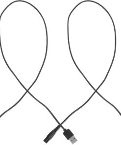VICASKY Cable de Alimentación USB Goma Resistente al Calor 2 Piezas Conector en Forma de 8 para Afeitadora Eléctrica para Recortadora y Afeitadora
