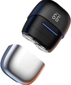 Afeitadora eléctrica recargable con panel LED y afeitado suave para hombres, resistente al agua y diseño compacto, afeitadora eléctrica portátil con pantalla digital y diseño