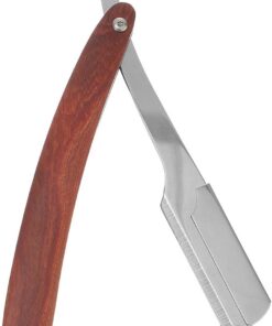 VALICLUD Maquinilla de Afeitar Manual para Hombre Diseño Plegable de Acero Inoxidable, Menos Irritación Piel, Adecuado para Barbas y Patillas en Casa o Salones Estilo Aleatorio