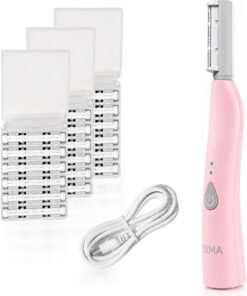SPA SCIENCES - Maquinilla de afeitar Dermaplane patentada SIMA para la cara de las mujeres - Exfoliación facial 2 en 1 indolora y depilación de pelusas de melocotón - Antienvejecimiento - 3