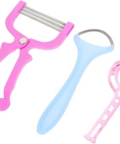 LIFKOME 3 piezas Depiladora Facial Portátil con Muelle para Eliminación Rápida y Segura de Rostro Mentón y Mejillas Herramienta Manual para Uso Diario Mujeres Color Color Aleatorio
