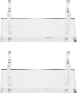 VALICLUD Soporte Acrílico Transparente para Afeitadora de Hombre 2 Unidades Organizador para Brochas y Maquinillas de Afeitar de Seguridad Soporte Ventilado para Baño y Ducha Tendedero