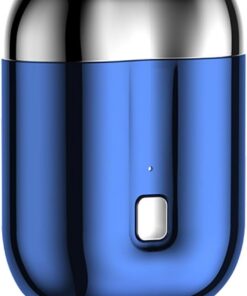 Mini afeitadora para regalo, mini afeitadora eléctrica, recargable, impermeable, compacta, USB, máquina de afeitar inalámbrica de doble cabeza, maquinilla de afeitar eléctrica portátil (azul)