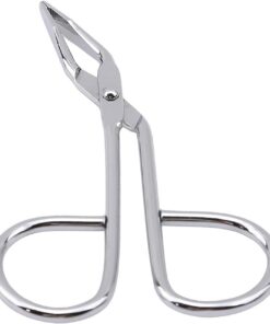 Pinzas plateadas de acero inoxidable para cejas, pinzas de codo, pinzas de clip, pinzas de punta plana, pinzas de depilación para depilación, pinzas de afeitado y depilación para mujer