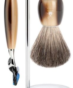 S81M332F Mühle Vivo Marrón Bocina 3-Piece Tejón Puro/Fusión Set de Afeitado