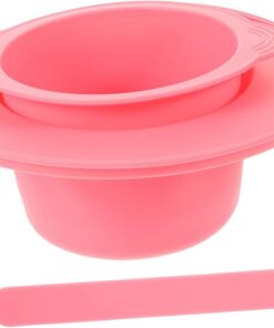 VALICLUD Recipiente de Silicona Resistente Temperatura y Fácil de Limpiar para Derretir Cera 400ml Adecuado para Depilación y Mascarillas DIY