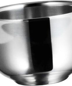 Healeved Cuenco para Hombres Portátil y Fácil de Limpiar de Afeitar de Acero Inoxidable Práctico y Duradero Adecuado para Afeitado en Casa y Viajes