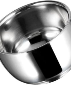 GANAZONO Cuenco de Afeitar de Acero Inoxidable para Hombre Aumento de Espuma, Experiencia Cómoda y Diseño Elegante para Afeitado en Casa o Viaje