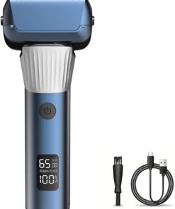 Afeitadora Eléctrica para Hombre, De Láminas Inalámbrica | Recargable por USB, afeitado facial, Impermeable para uso en seco y húmedo, bloqueo de viaje, pantalla LED, cabezal flotante