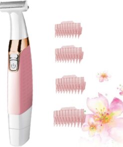 Depilador Eléctrico Rosa Portátil para Mujeres, Afeitadora Corporal | Abs Compacto para Viaje y Bolsillo, Uso Femenino, Depilación sin Cortes ni Irritaciones
