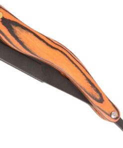 Maquinilla de Afeitar Manual para Hombre con Mango de Madera Acero Inoxidable Plegable y Portátil para Viaje Afeitado y Cómodo Perfilado y Recorte Facial