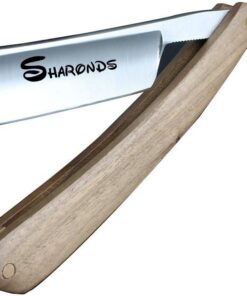 Navajas de afeitado para hombre, navaja recta con caja y manual (idioma español no garantizado), mango de madera clásico, navaja para barberos