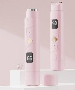 Elegante afeitadora de doble cabeza para mujer, textura adecuada para todo tipo de piel, incluyendo zonas sensibles