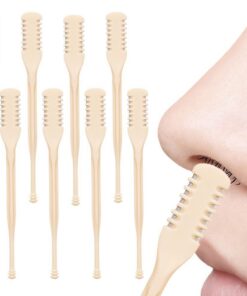 Cortador de vello nasal 2 en 1, manual, giratorio 360°, de doble cabezal, con recogedor de orejas, afeitadora portátil for hombres y mujeres.