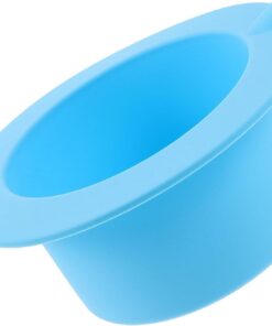 VALICLUD Cuenco para Derretir Cera de Silicona Recipiente para Cera Azul Antiadherente y Resistente al Calor para Depilación