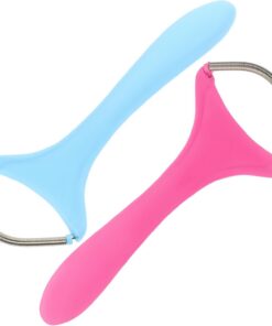Ciieeo Depiladora Facial Manual Resorte 2 Unidades (rosado y Azul), Acero Inoxidable y Pp, Portátil y Pequeña para Depilación Labios y Cuello, Herramienta Precisa para Belleza y Cuidado