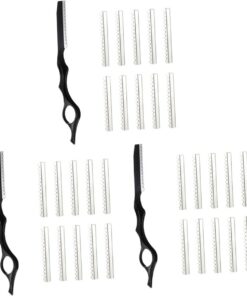 Healeved 3juegos Cuchillas Para De Cabello Profesional Con Cuchillas De Herramienta De Barbería Para Estilizar y Entresacar