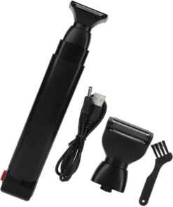 Afeitadora de pelo eléctrica recargable con mango telescópico, diseño plegable para viajes y gimnasio, dispositivo de afeitado de espalda