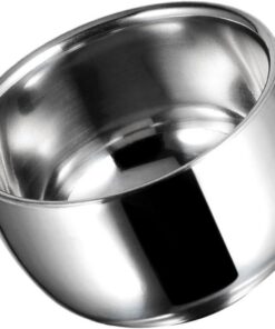 ULTECHNOVO Cuenco de Afeitar Resistente y Duradero de Acero Inoxidable para Hombres Portátil y Fácil de Limpiar, Adecuado para Uso en Casa y Viajes