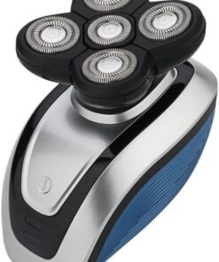 Healeved Afeitadora Eléctrica 4d Recargable por USB 5 Cuchillas Flotantes para Hombre Pincel Giratorio Facial y Diseño Abs para Barba y Cabeza