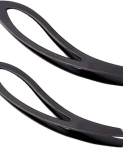 ULTECHNOVO Pinzas que Reduce Tirones Negro 2 Unidades para Cejas de Acero Inoxidable Diseño Portátil Ideales para Depilación Precisa y Perfilado en Hombres y Mujeres