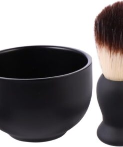 Juego de Cepillos para Cuidado de Vello Facial 2 Piezas | Kit de Afeitado para Hombres, Uso en Viajes y Negocios, para Bigote y Perilla
